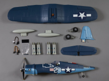 Warbird F4U Corsair bleu PNP 750mm Derbee